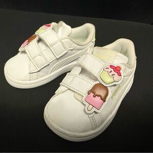 Puma Smash 3.0 Badges Velcro Little Girls Sneakers
